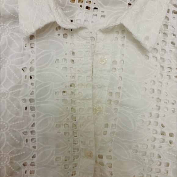 Galita Fashion - White Eyelet Women's 2-Piece Set - Picture 3 of 7